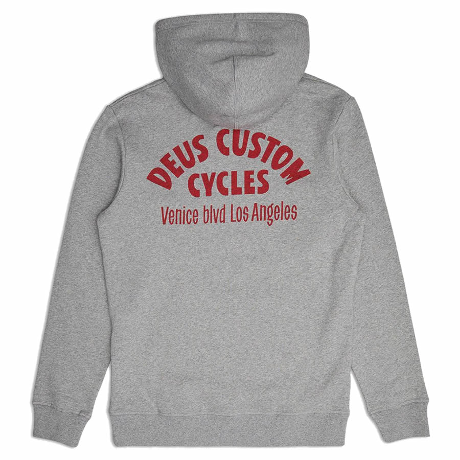 DEUS EX MACHINA ( デウスエクスマキナ ) / スウェット 裏起毛 プルオーバーパーカー / ILLUSIONS HOODIE - GREY MARLE /DMW228179