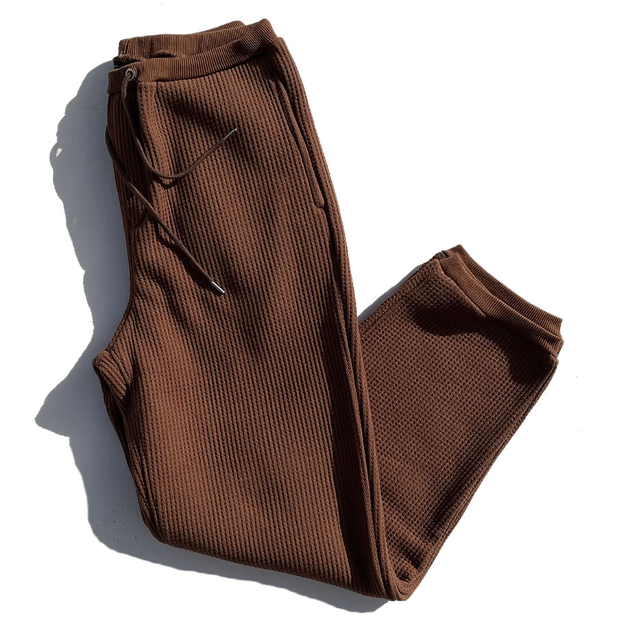 NASNGWAM (ナスングワム) / 厚手裏起毛 サーマルイージーパンツ / SUNNY EASY PANTS - BROWN  / P0433307