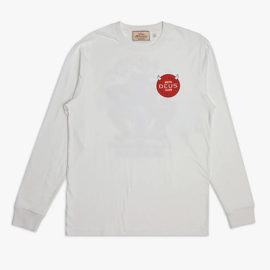 DEUS EX MACHINA ( デウスエクスマキナ ) / ロンT 長袖Tシャツ / RIDING HOT LS TEE - VINTAGE WHITE / DMP231717