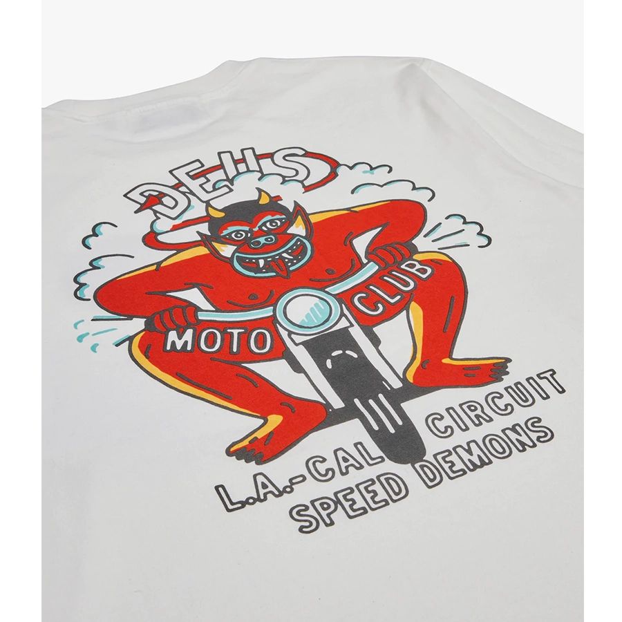 DEUS EX MACHINA ( デウスエクスマキナ ) / ロンT 長袖Tシャツ / RIDING HOT LS TEE - VINTAGE WHITE / DMP231717
