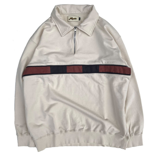 NASNGWAM (ナスングワム) / ハーフジップスウェット / INLAY HALF ZIP SWEAT - NATURAL / C0517901