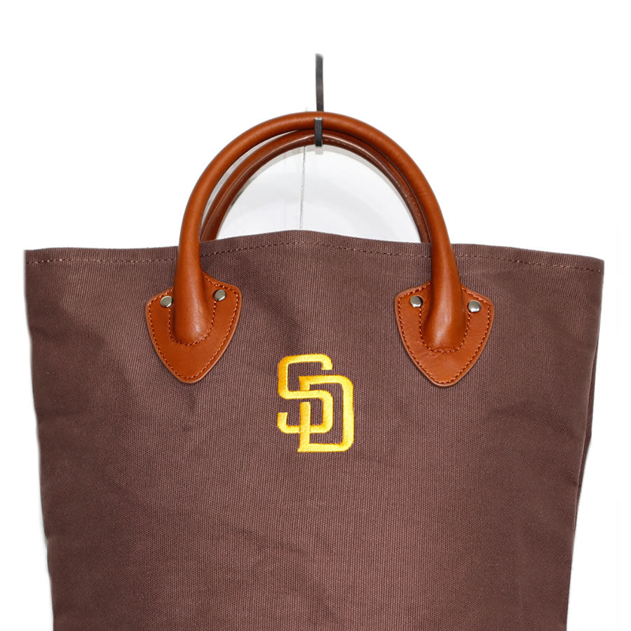 INFIELDER DESIGN x MLB / キャンバストートバッグ / MLB LEATHER HANDLE TOTE - SD PADRES / MLB-122