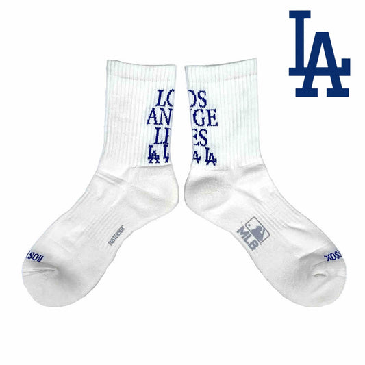 ROSTER SOX(ロスターソックス) x MLB / 靴下 クルーソックス / MLB CITY SOCKS - BLUE / MLB-129-LAD / メンズ ドジャース