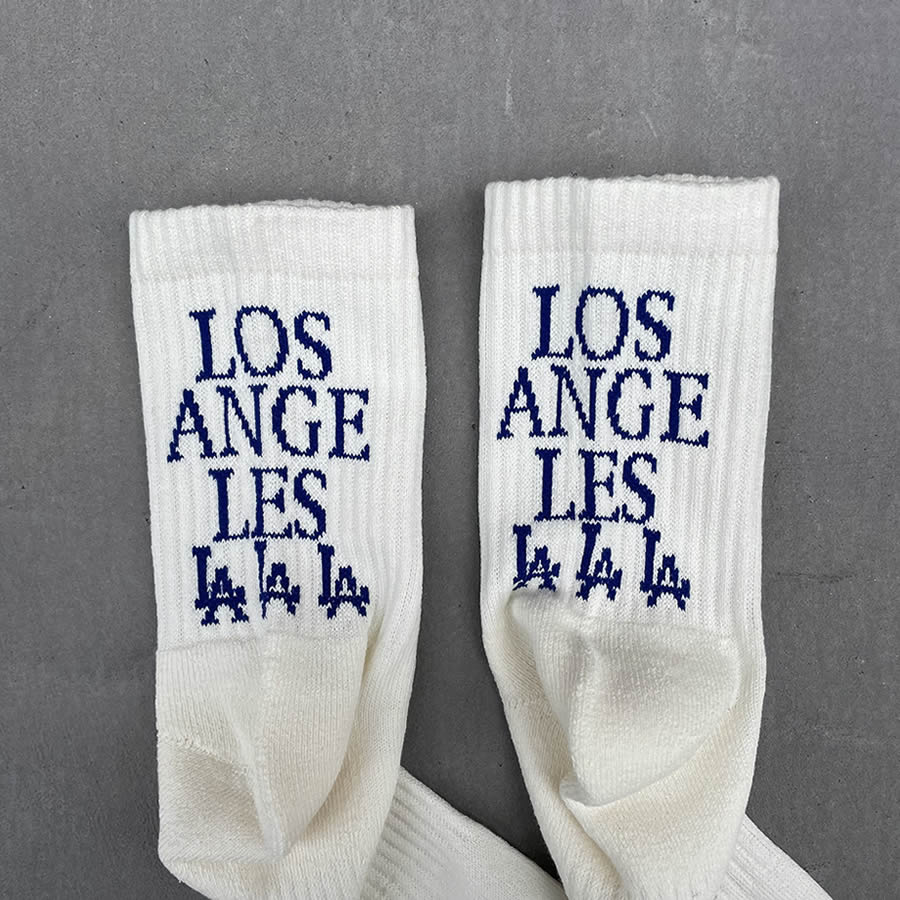ROSTER SOX(ロスターソックス) x MLB / 靴下 クルーソックス / MLB CITY SOCKS - BLUE / MLB-129-LAD / メンズ ドジャース
