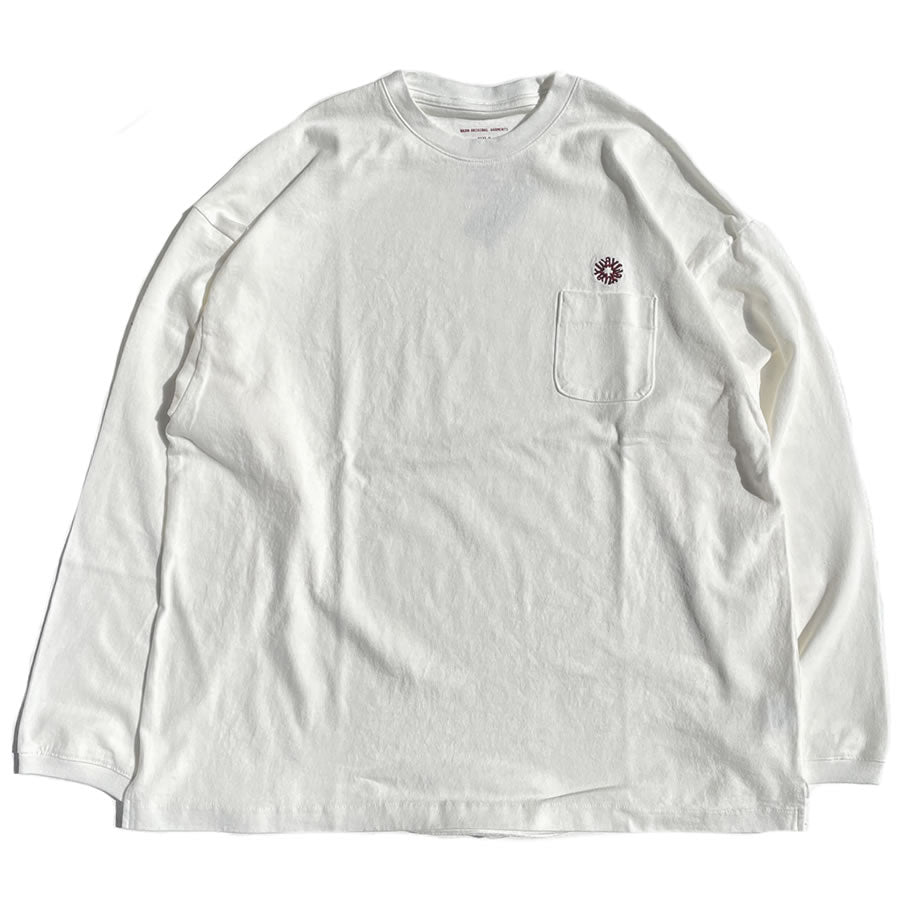 WAX(ワックス) / ロンT 長袖Tシャツ / POCKET LONG TEE - OFF WHITE / WX-0274 / メンズ THM グレー