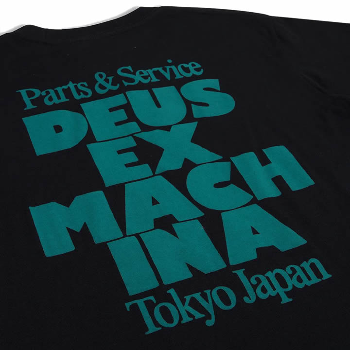 DEUS EX MACHINA ( デウスエクスマキナ ) / 半袖 Tシャツ / POSTAL TEE - BLACK / DMP231770A / メンズ