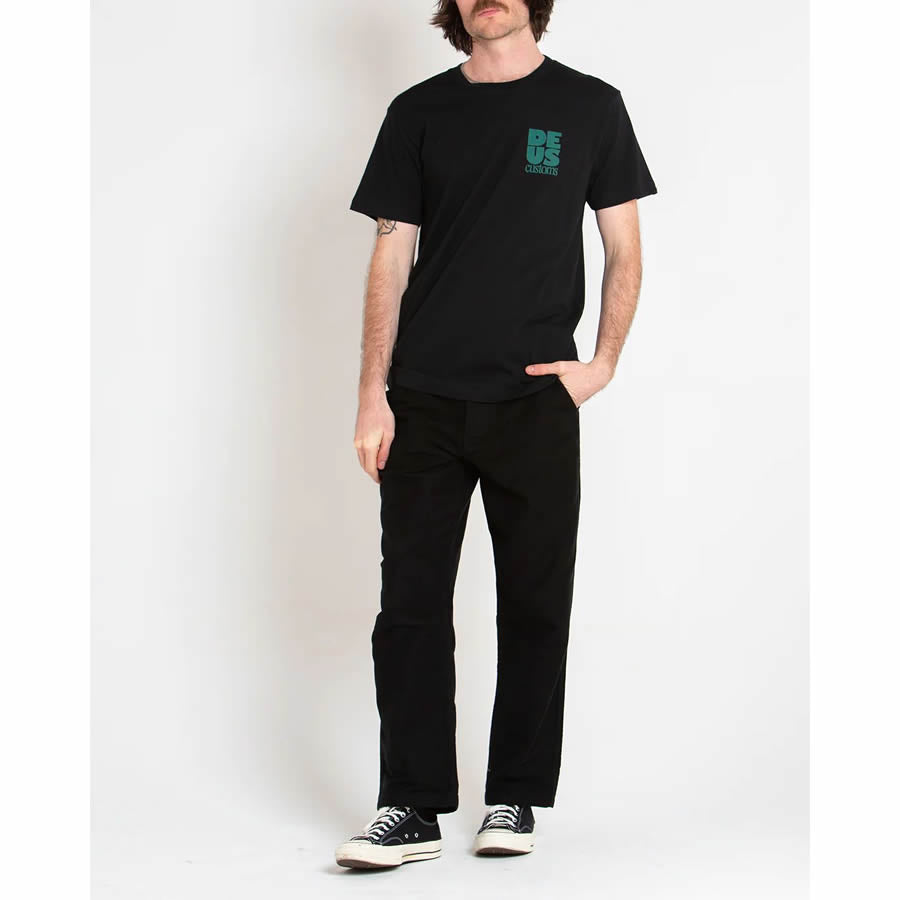 DEUS EX MACHINA ( デウスエクスマキナ ) / 半袖 Tシャツ / POSTAL TEE - BLACK / DMP231770A / メンズ