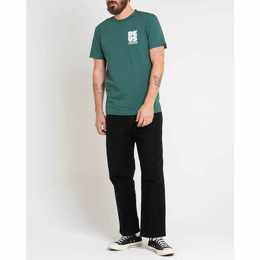 DEUS EX MACHINA ( デウスエクスマキナ ) / 半袖 Tシャツ / POSTAL TEE - WORK GREEN / DMP231770A / メンズ