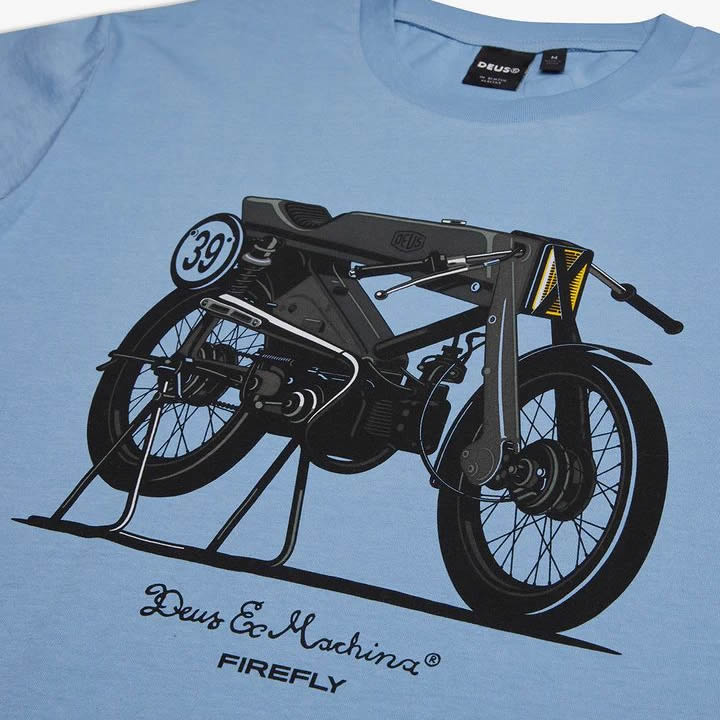 DEUS EX MACHINA ( デウスエクスマキナ ) / 半袖 Tシャツ / FIREFLY TEE - BLUE / DMP231770C/ メンズ