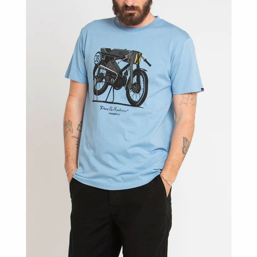 DEUS EX MACHINA ( デウスエクスマキナ ) / 半袖 Tシャツ / FIREFLY TEE - BLUE / DMP231770C/ メンズ