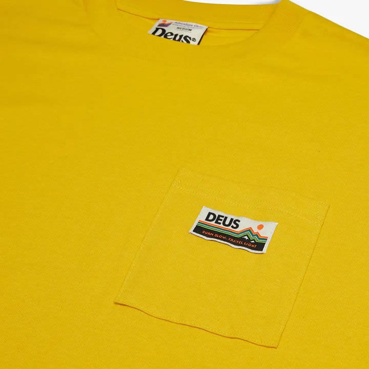 DEUS EX MACHINA ( デウスエクスマキナ ) / 半袖 ドライTシャツ / TANGO POCKET TEE - SUPER LEMON / DMS221658 / メンズ