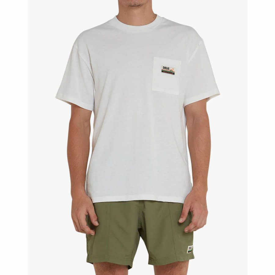 DEUS EX MACHINA ( デウスエクスマキナ ) / 半袖 ドライTシャツ / TANGO POCKET TEE - VINTAGE WHITE / DMS221658 / メンズ