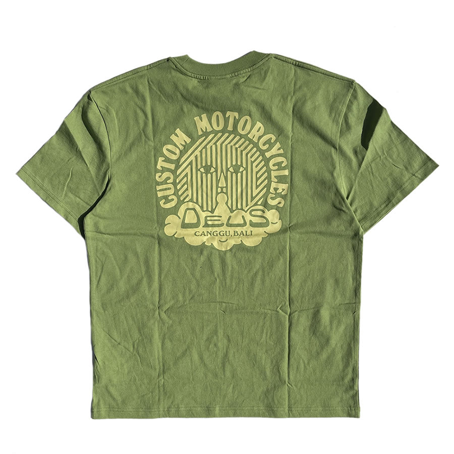 DEUS EX MACHINA ( デウスエクスマキナ ) / 半袖 速乾Tシャツ / UV TEE - CAMP GREEN / DMS221656C / メンズ