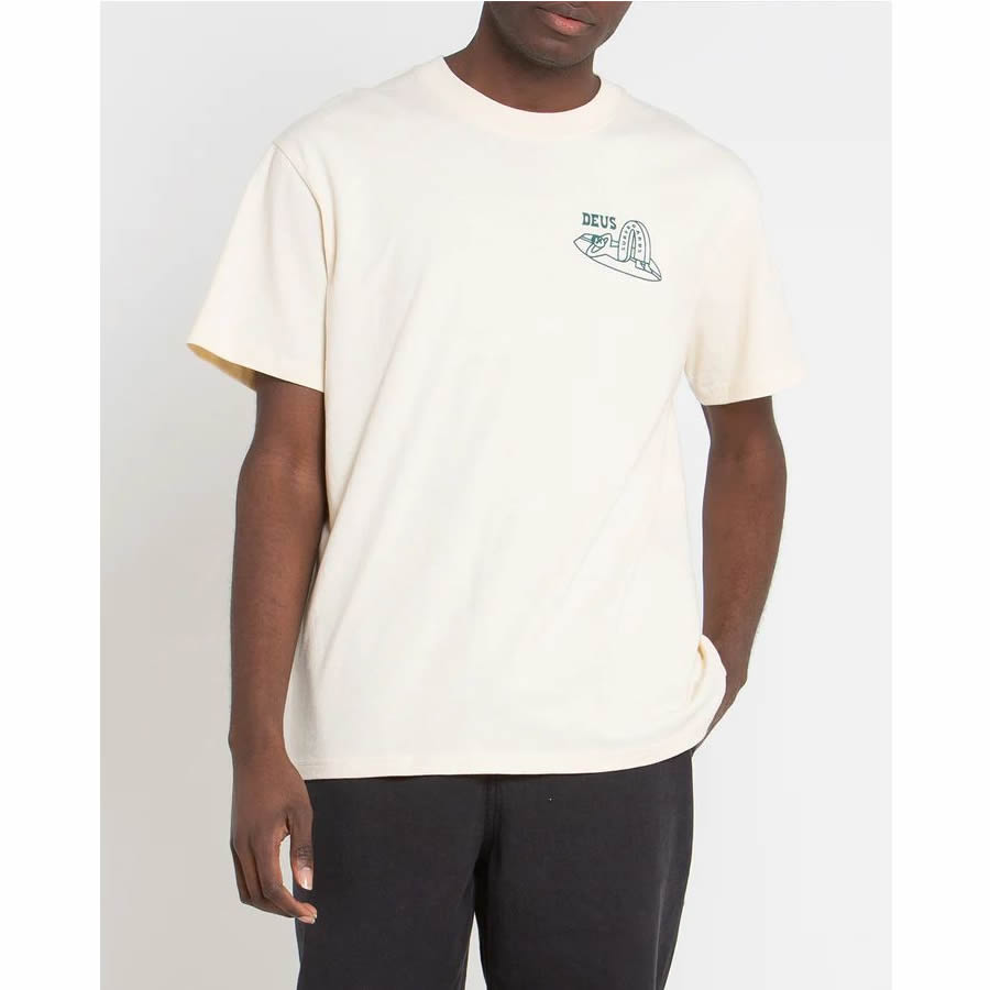 DEUS EX MACHINA ( デウスエクスマキナ ) / 半袖 Tシャツ / LAYBACK TEE - DIRTY WHITE / DMP231785A / メンズ