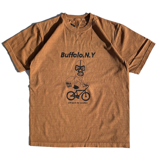 FUNG(ファング)/ 半袖 Tシャツ / BUFFALO PIGMENT TEE - MUSTARD / メンズ
