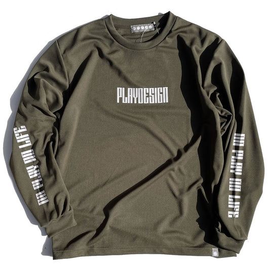 PLAY DESIGN  プレイデザイン / P01 / 長袖ドライTシャツ ロンT / NPNL MESH LS TEE - KHAKI / 23SS0NMLT / メンズ