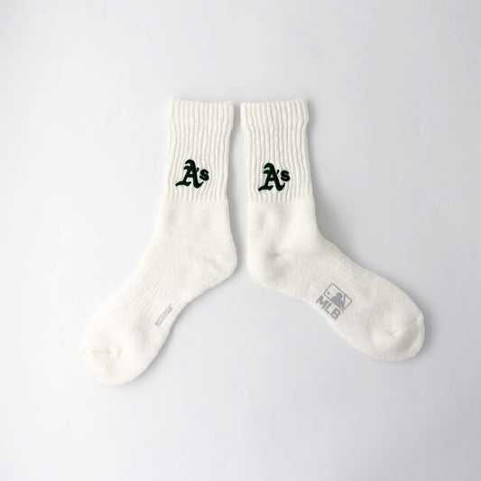 ROSTER SOX(ロスターソックス) x MLB / 靴下 クルーソックス / 3D MLB SOCKS - WHITE / MLB-128-AS / メンズ