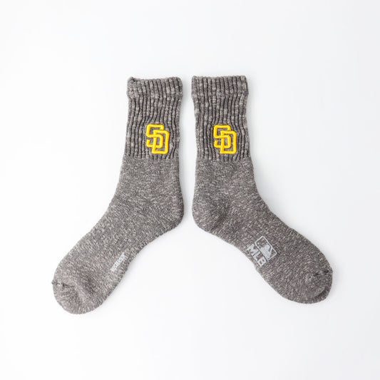 ROSTER SOX(ロスターソックス) x MLB / 靴下 クルーソックス / 3D MLB SOCKS - GRAY / MLB-128-SD / メンズ