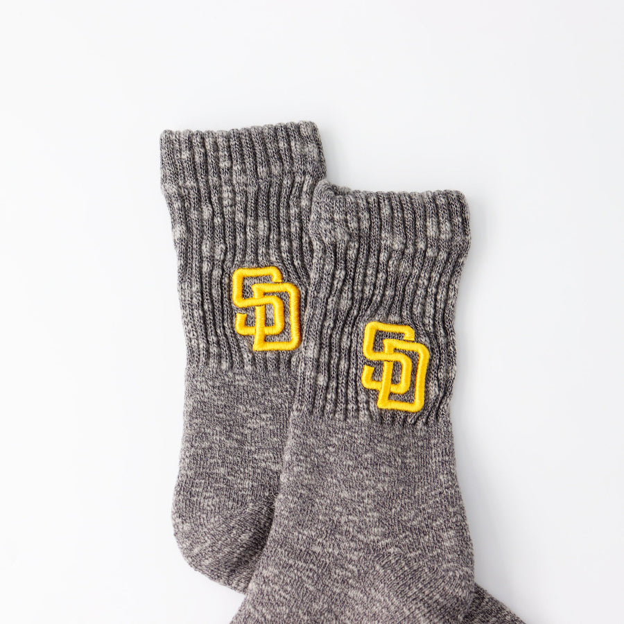 ROSTER SOX(ロスターソックス) x MLB / 靴下 クルーソックス / 3D MLB SOCKS - GRAY / MLB-128-SD / メンズ