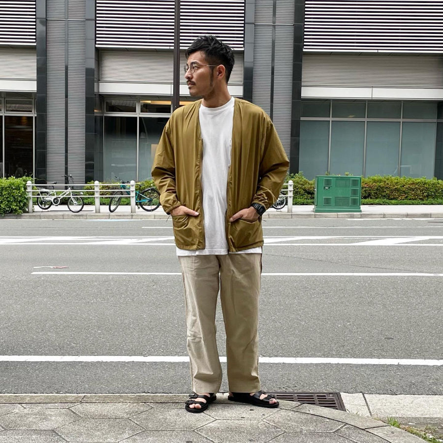 MOUNTAIN EQUIPMENT / 撥水 薄手 ストレッチナイロンカーディガン / ALL PUROSE CARDIGAN - COYOTE / 427176 / メンズ