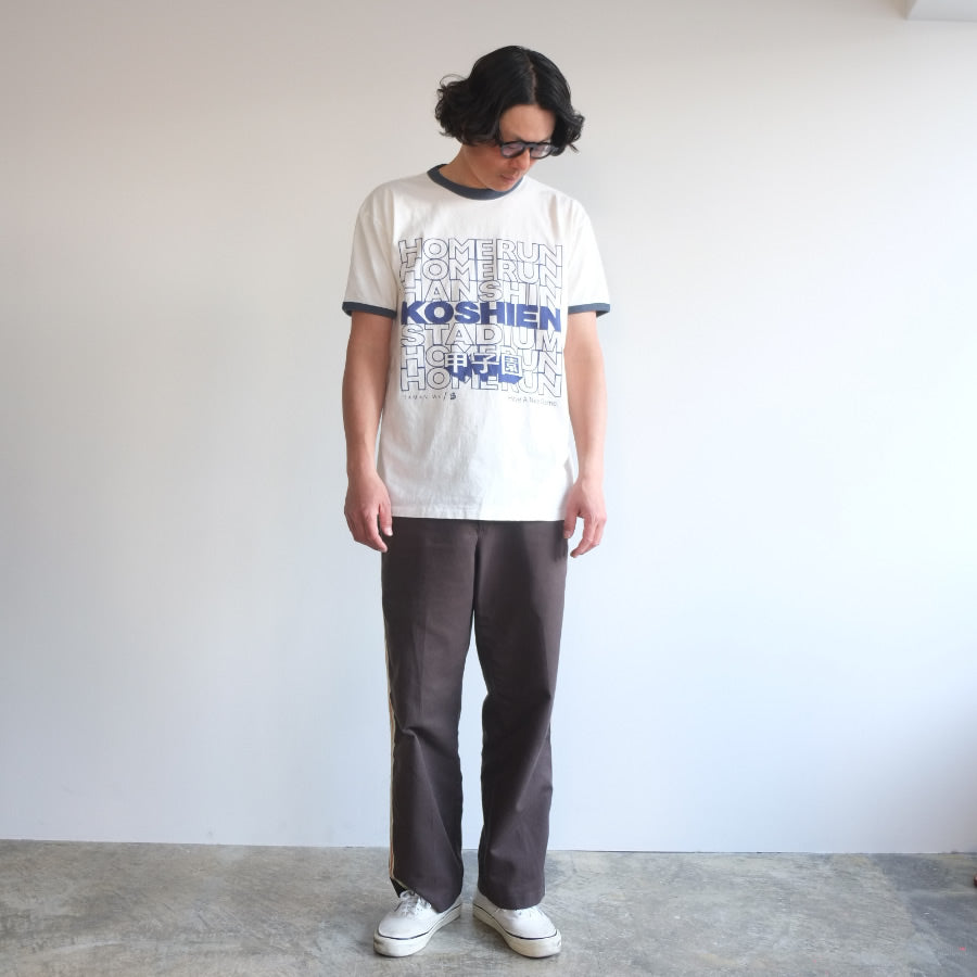 TAMANIWA x JHANKSON x 阪神甲子園球場 / 半袖リンガーTシャツ / KOSHIEN HOMERUN TEE - NAVY / メンズ