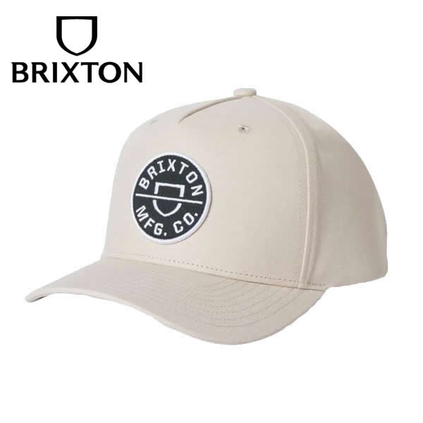 BRIXTON ( ブリクストン ) / スナップバック キャップ 帽子 / CREST C MP SNAPBACK - BEIGE / 11001-BEIGE / メンズ 23FW