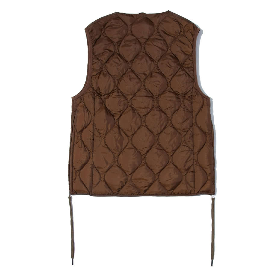 TAION BY F/CE. PACKABLE DOWN VEST - BROWN/ FSP09232U0002 / タイオン バイ エフシーイー パッカブルインナーダウンベスト