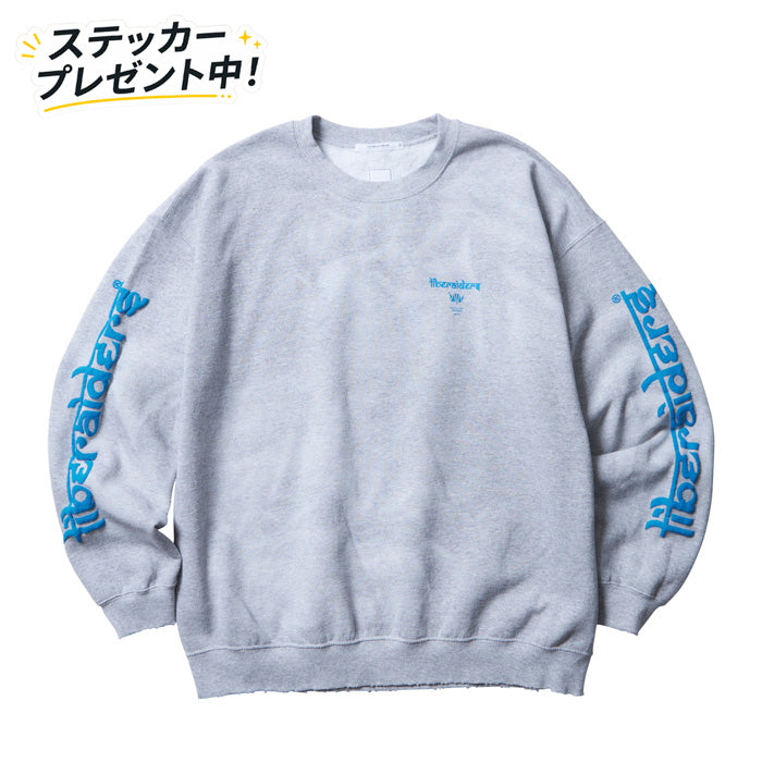 LIBERAIDERS(リベレイダース) / スウェットクルーネック トレーナー / LR SLEEVE LOGO VINTAGE CREWNECK - GRAY / 753192303 / メンズ