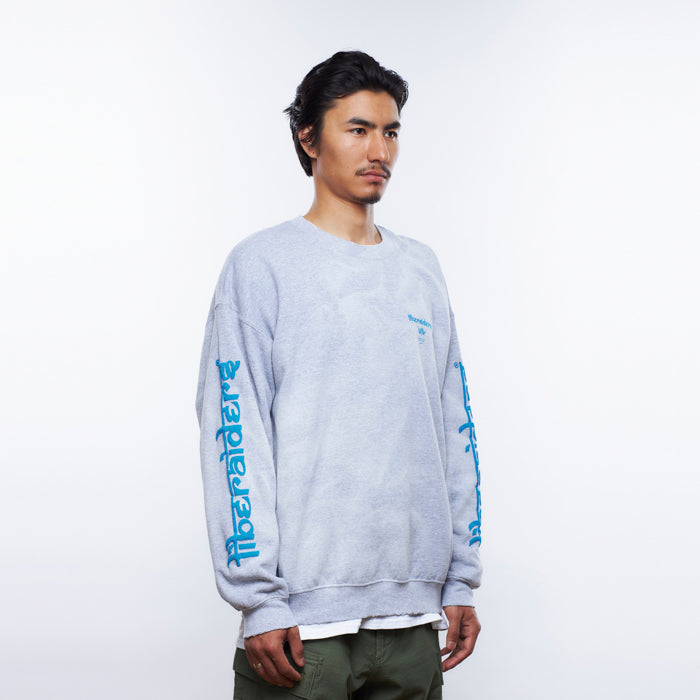 LIBERAIDERS(リベレイダース) / スウェットクルーネック トレーナー / LR SLEEVE LOGO VINTAGE CREWNECK - GRAY / 753192303 / メンズ