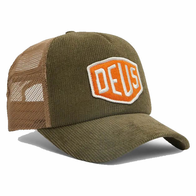 DEUS EX MACHINA ( デウスエクスマキナ ) / キャップ 帽子 / SHIELD CORD TRUCKER - OLIVE / DMF237016 / メンズ