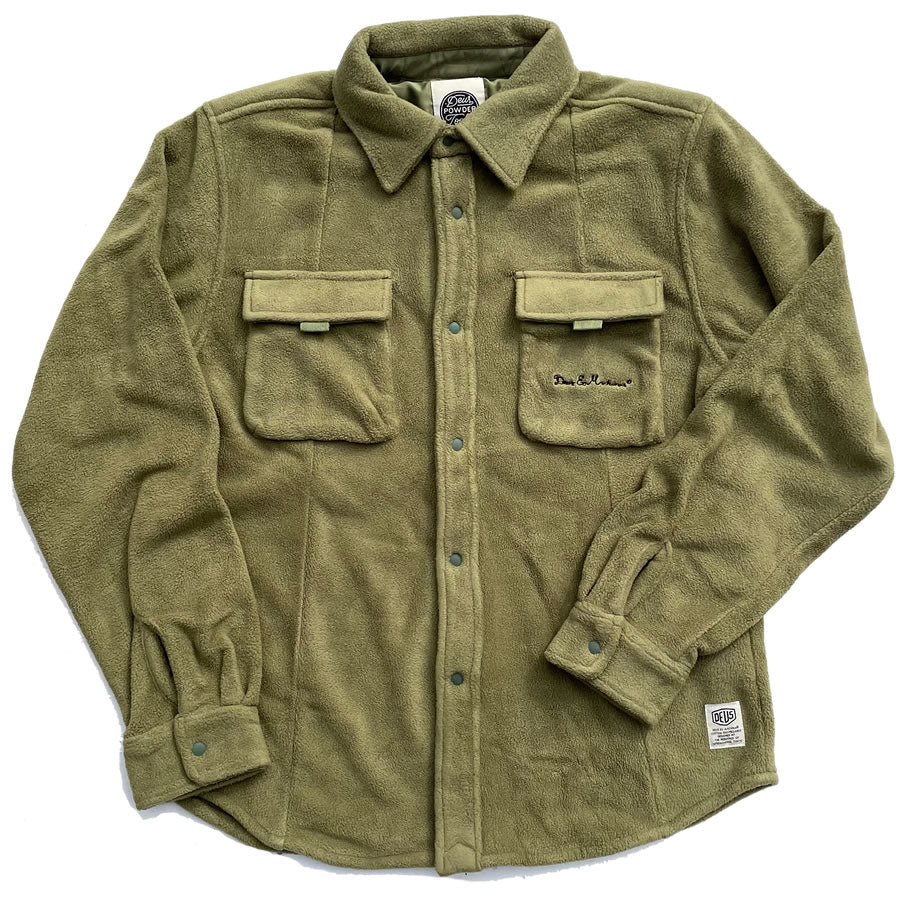 DEUS EX MACHINA ( デウスエクスマキナ ) / フリース シャツ / HIGHLANDS FLEECE SHIRT - GREEN OLIVE / DPT22008 / メンズ