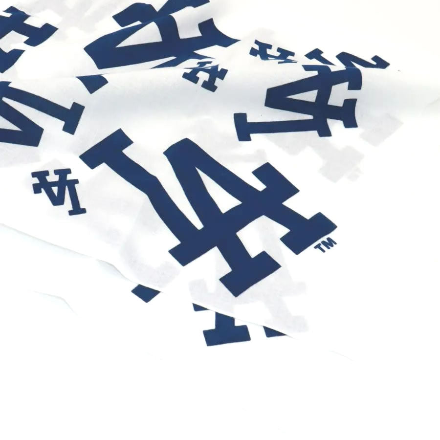 INFIELDER DESIGN x MLB /  木綿 手ぬぐい 日本製 / MLB LOGO STALL - LA DOGERS - WHITE / MLB-165-LAD  ドジャース
