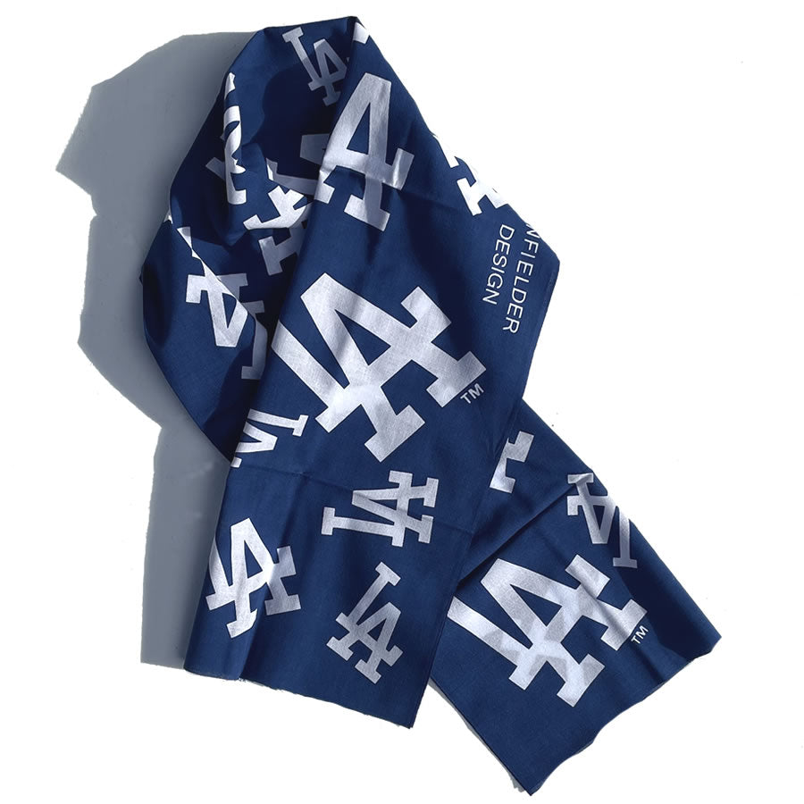INFIELDER DESIGN x MLB /  木綿 手ぬぐい 日本製 / MLB LOGO STALL - LA DODGERS - BLUE / MLB-165-LAD  ドジャース