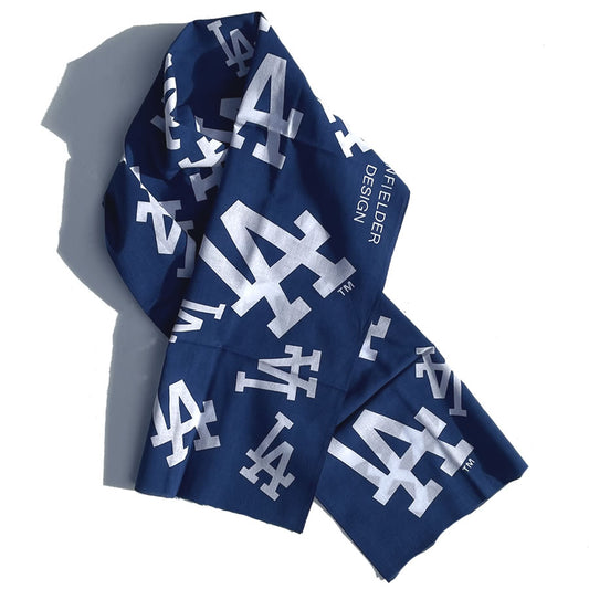 INFIELDER DESIGN x MLB /  木綿 手ぬぐい 日本製 / MLB LOGO STALL - LA DODGERS - BLUE / MLB-165-LAD  ドジャース
