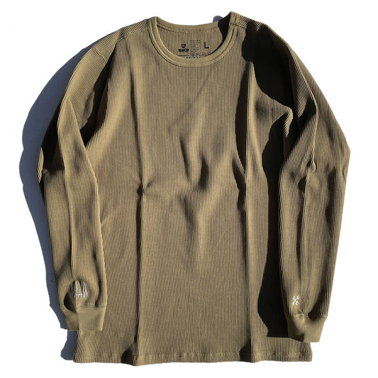 WAX(ワックス) / ロンT  厚手 長袖Tシャツ / BLUCO x WAX THERMAL - KHAKI / WXB-004 / メンズ THM