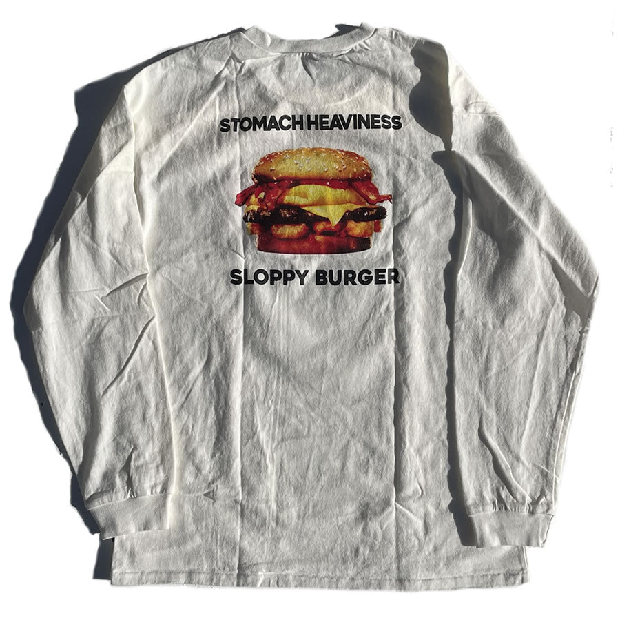 SLOPPY(スラッピー) / 長袖 Tシャツ ロンT  / SLOPPY BURGER LS TEE- WHITE / メンズ