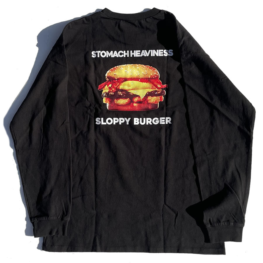 SLOPPY(スラッピー) / 長袖 Tシャツ ロンT  / SLOPPY BURGER LS TEE- BLACK/ メンズ