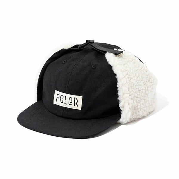 POLeR OUTDOOR STUFF(ポーラーアウトドアスタッフ) / ボア キャップ / COTTON BOA FLAP CAP - BLACK / 233MCV0084