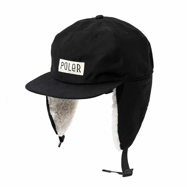 POLeR OUTDOOR STUFF(ポーラーアウトドアスタッフ) / ボア キャップ / COTTON BOA FLAP CAP - BLACK / 233MCV0084