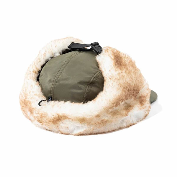 POLeR OUTDOOR STUFF(ポーラーアウトドアスタッフ) / フライトキャップ / FLIGHT NYLON FUR FLAP CAP - OLIVE / 233MCV0085