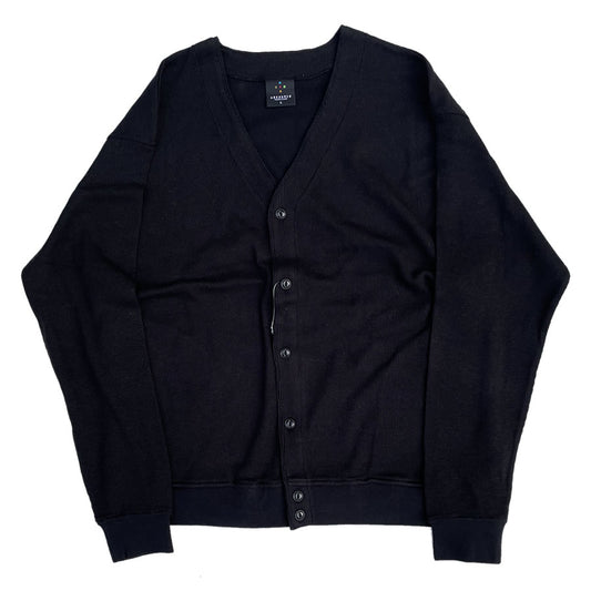 AXESQUIN.MODIFIED (アクシーズクイン ) / ワッフルカーディガン / WOOLY WAFFLE CARDIGAN - BLACK / 321047 / メンズ