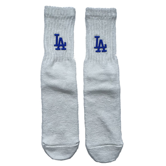 ROSTER SOX(ロスターソックス) x MLB / 靴下 クルーソックス / B MLB 3D SOCKS 2 - WHITE / MLB-170 / メンズ LAD  ドジャース