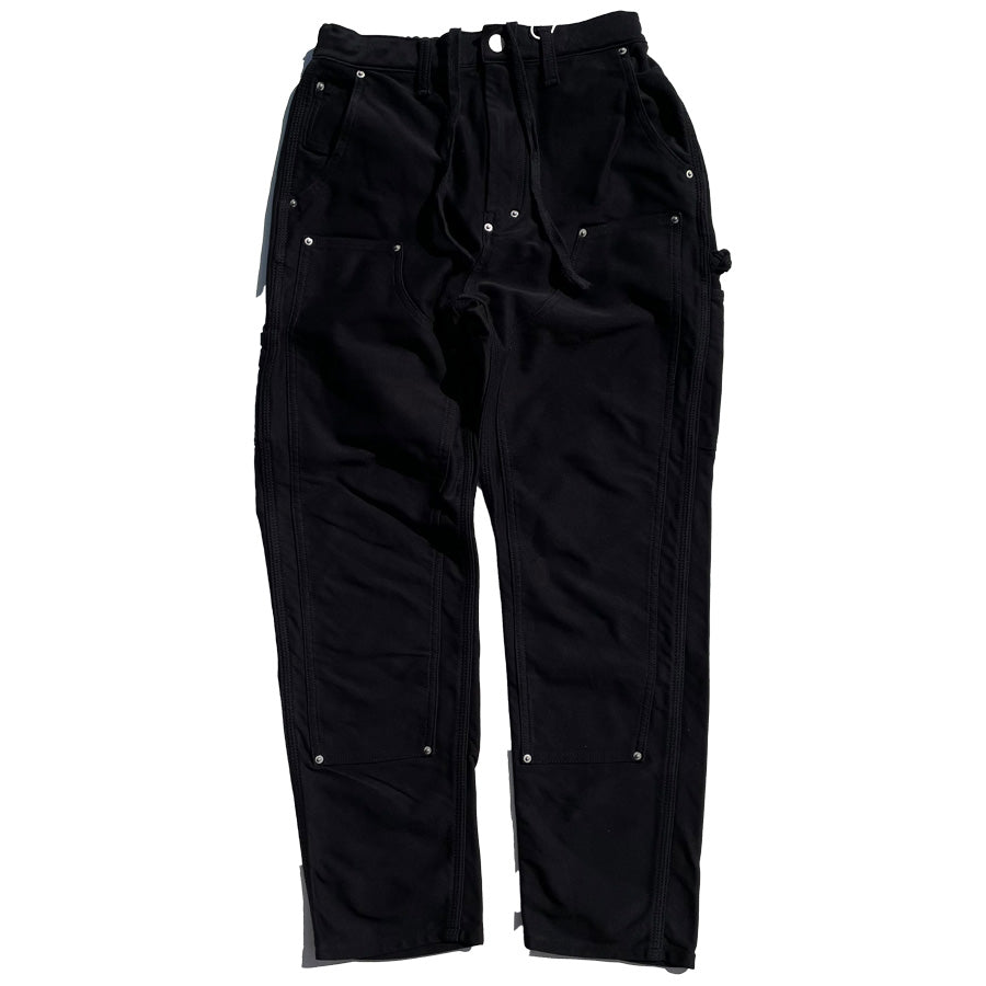 NASNGWAM (ナスングワム) / ダブルニーパンツ / DOUBLE KNEE NALLOW PANTS - BLACK / メンズ 日本製