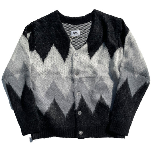WAX(ワックス) / カーディガン / JACQUARD CARDIGAN - BLACK / WX-0301 / メンズ THM
