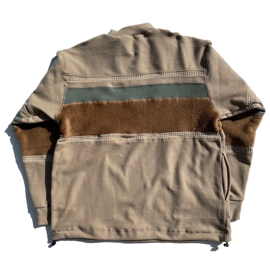 BURLAP OUTFITTER(バーラップアウトフィッター) / フリースクルーネック / RUGBY STRIPE FLEECE TOP - TAN / BO030076 / メンズ