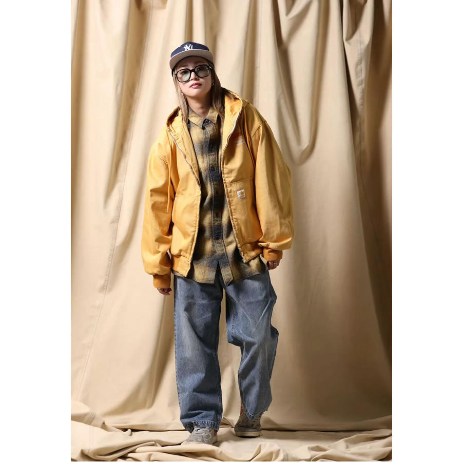 IMPRESTORE (インプレストア) / デニムジャケット / MORTICIA DENIM FULL ZIP HOODED PARKA - YELLOW / メンズ