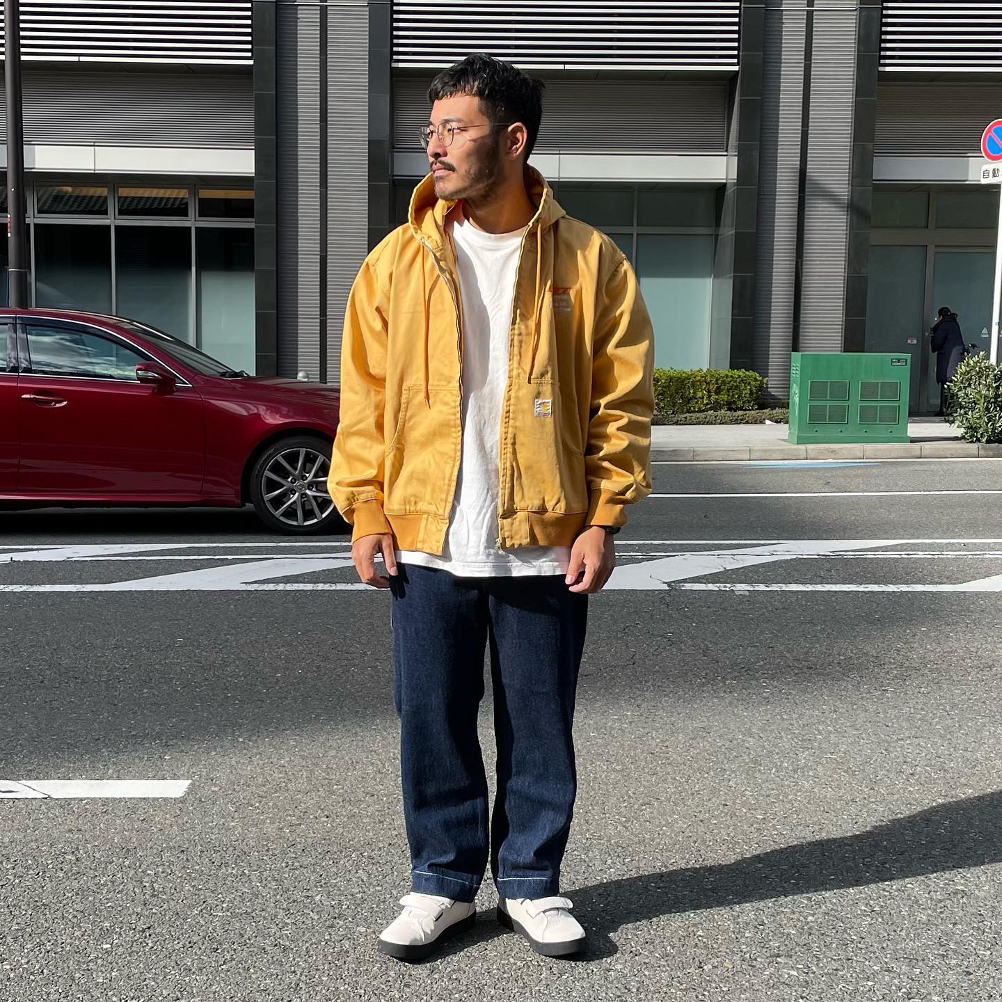 IMPRESTORE (インプレストア) / デニムジャケット / MORTICIA DENIM FULL ZIP HOODED PARKA - YELLOW / メンズ