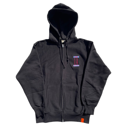Tony Taizsun(トニー タイズサン) / ジップアップフーディー / LA ZIP HOODIE - BLACK / メンズ