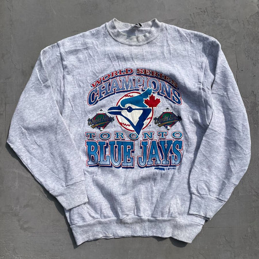 [USED] 90’s TRONTO BLUE JAYS CREW - L / Made in USA / MLB 裏起毛スウェットクルーネック トレーナー
