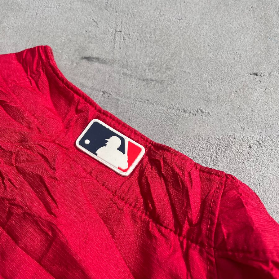 [USED] CLEVELAND INDIANS HALF ZIP STRETCH JAKCET - M / MLB ハーフジップジャケット インディアンス